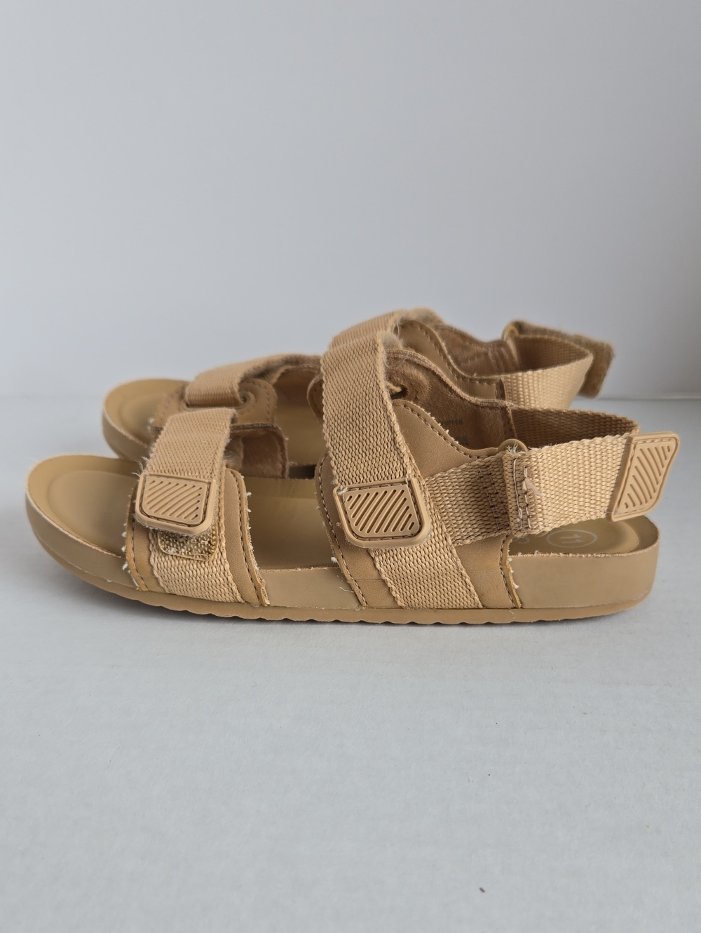 Cat & Jack Tan Double Strap Velcro Comfort Sandals Size 11